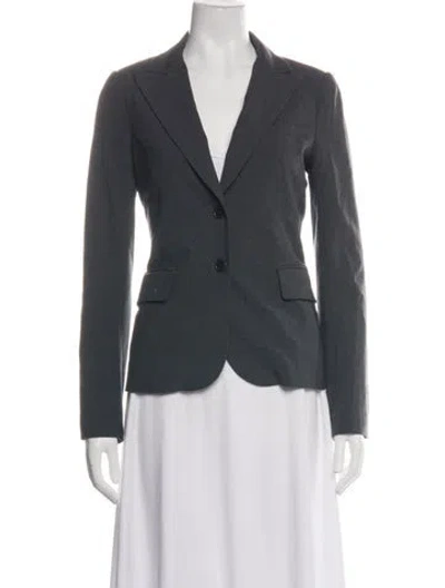 Pre-owned Theory Wool Blazer In Grey