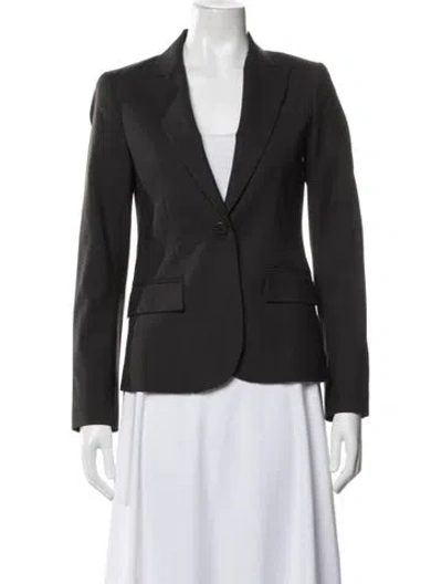 Pre-owned Theory Wool Blazer In Grey