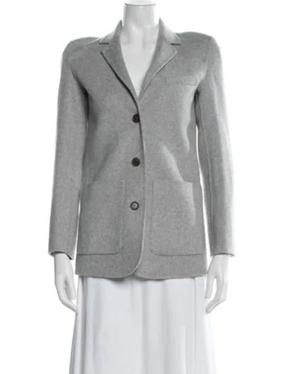 Pre-owned Theory Wool Blazer In Grey