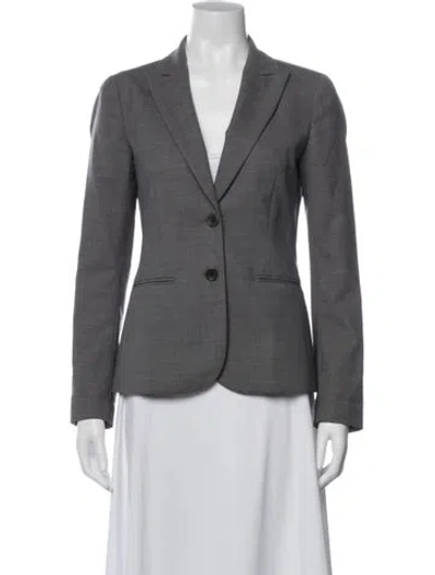Pre-owned Theory Wool Blazer In Grey