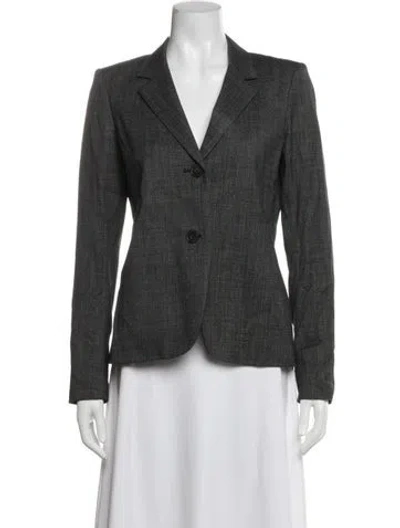 Pre-owned Theory Wool Blazer In Grey