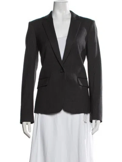 Pre-owned Theory Wool Blazer In Grey