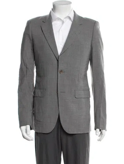 Pre-owned Theory Wool Blazer In Grey