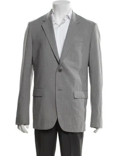 Pre-owned Theory Wool Blazer In Grey