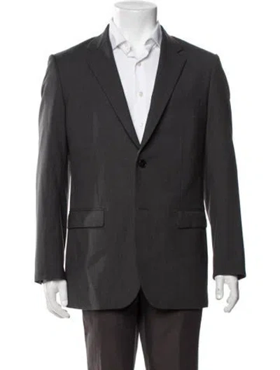 Pre-owned Theory Wool Blazer In Grey