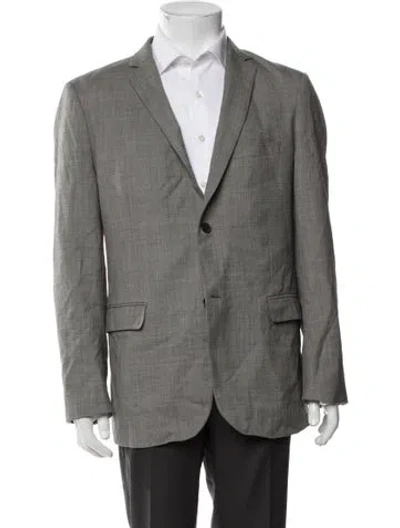 Pre-owned Theory Wool Blazer In Grey