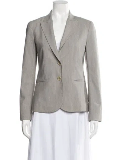 Pre-owned Theory Wool Blazer In Grey
