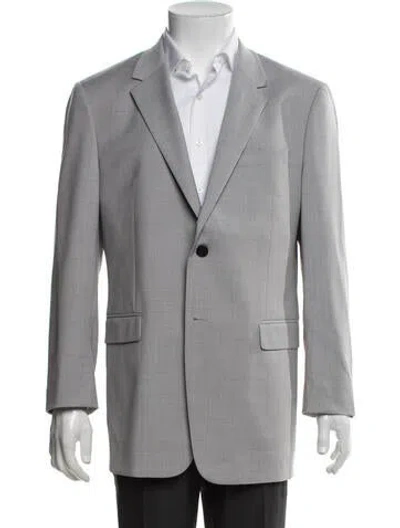 Pre-owned Theory Wool Blazer In Grey