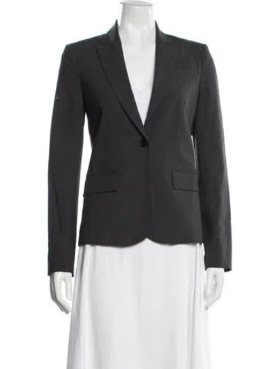 Pre-owned Theory Wool Blazer In Grey