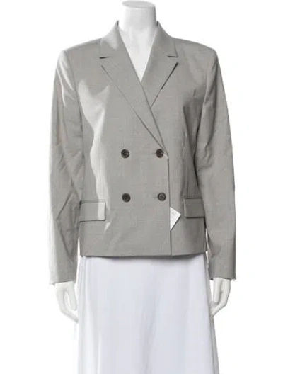 Pre-owned Theory Wool Blazer In Grey
