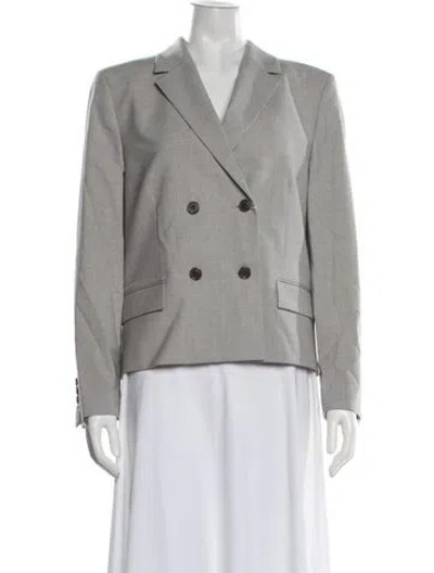 Pre-owned Theory Wool Blazer In Grey