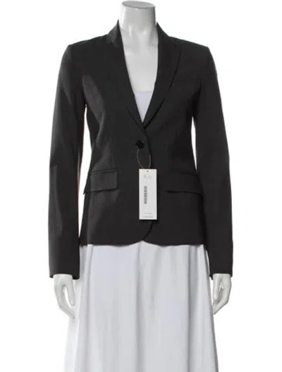 Pre-owned Theory Wool Blazer In Grey