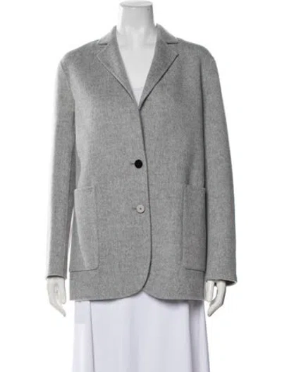 Pre-owned Theory Wool Blazer In Grey
