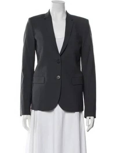 Pre-owned Theory Wool Blazer In Grey