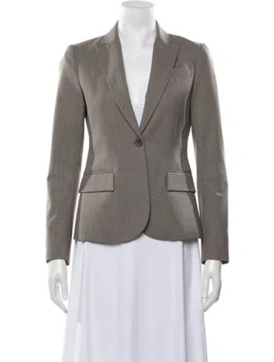 Pre-owned Theory Wool Blazer In Grey