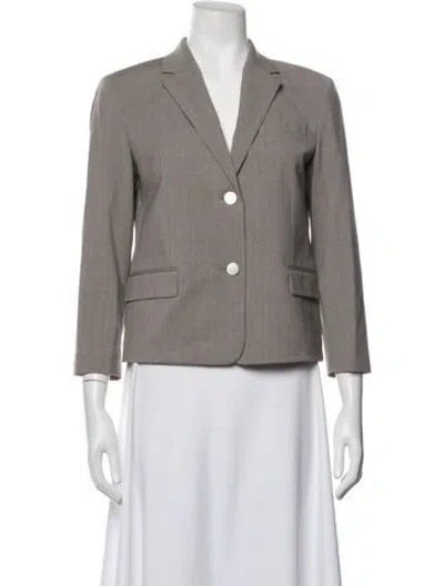Pre-owned Theory Wool Blazer In Grey