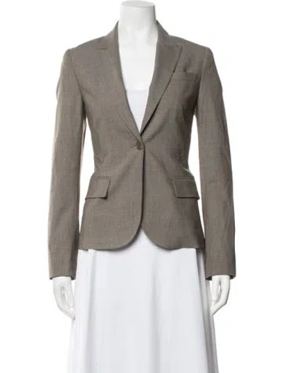 Pre-owned Theory Wool Blazer In Grey