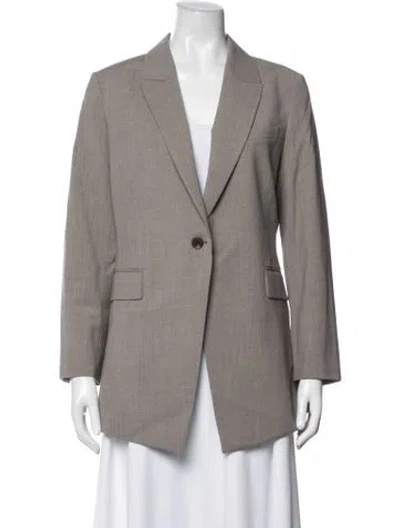 Pre-owned Theory Wool Blazer In Grey