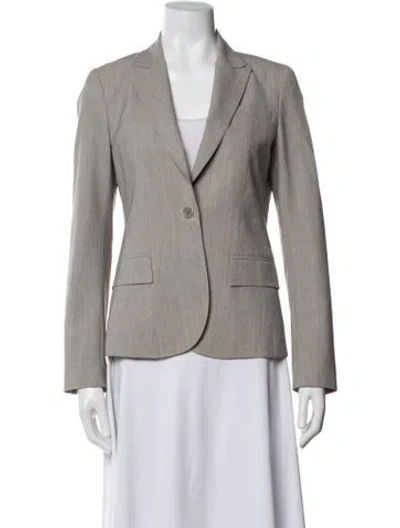 Pre-owned Theory Wool Blazer In Grey