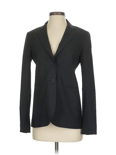 Pre-owned Theory Wool Blazer Jacket In Black