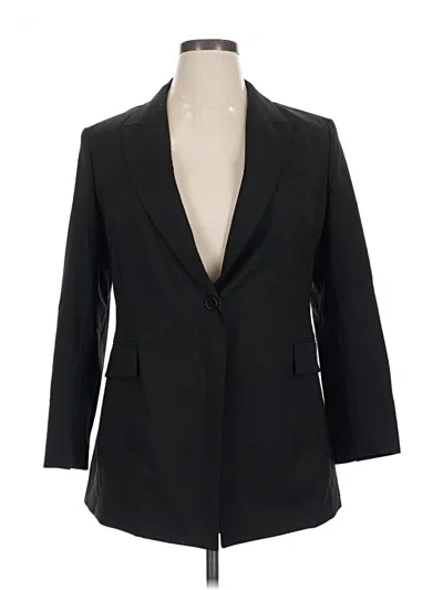 Pre-owned Theory Wool Blazer Jacket In Black