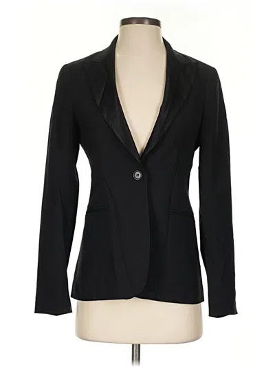 Pre-owned Theory Wool Blazer Jacket In Black