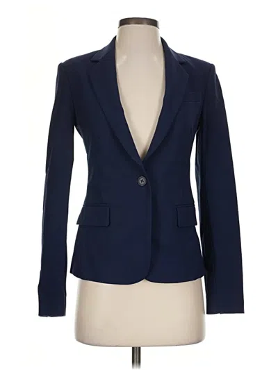 Pre-owned Theory Wool Blazer Jacket In Blue