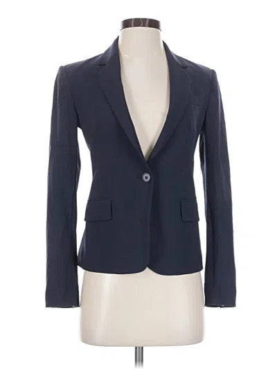 Pre-owned Theory Wool Blazer Jacket In Blue
