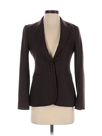 Pre-owned Theory Wool Blazer Jacket In Brown