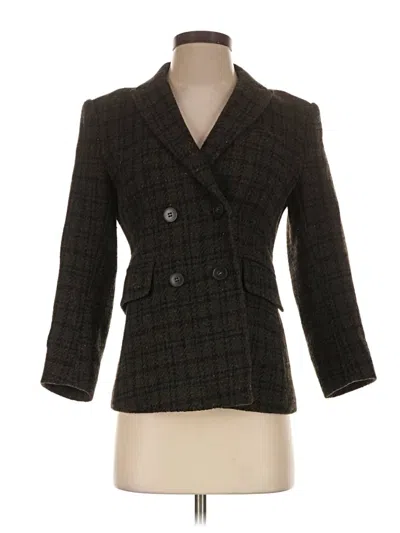 Pre-owned Theory Wool Blazer Jacket In Brown