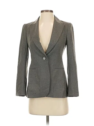 Pre-owned Theory Wool Blazer Jacket In Gray