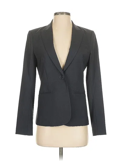 Pre-owned Theory Wool Blazer Jacket In Gray