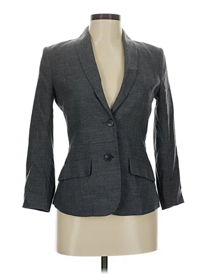 Pre-owned Theory Wool Blazer Jacket In Gray