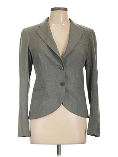 Pre-owned Theory Wool Blazer Jacket In Gray