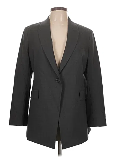 Pre-owned Theory Wool Blazer Jacket In Gray