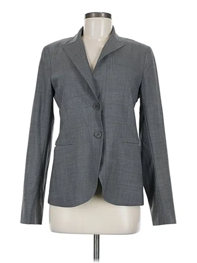 Pre-owned Theory Wool Blazer Jacket In Gray