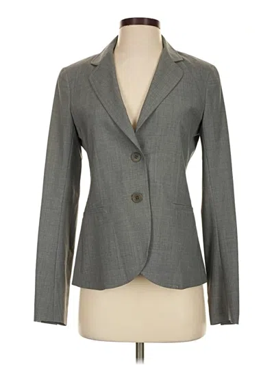 Pre-owned Theory Wool Blazer Jacket In Gray