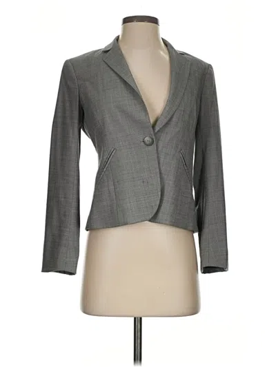 Pre-owned Theory Wool Blazer Jacket In Gray