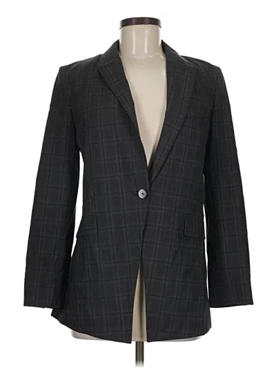 Pre-owned Theory Wool Blazer Jacket In Gray