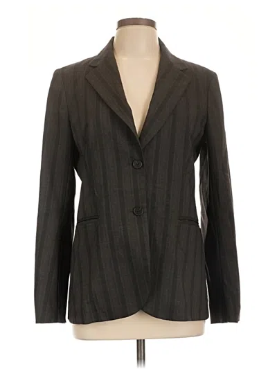 Pre-owned Theory Wool Blazer Jacket In Gray