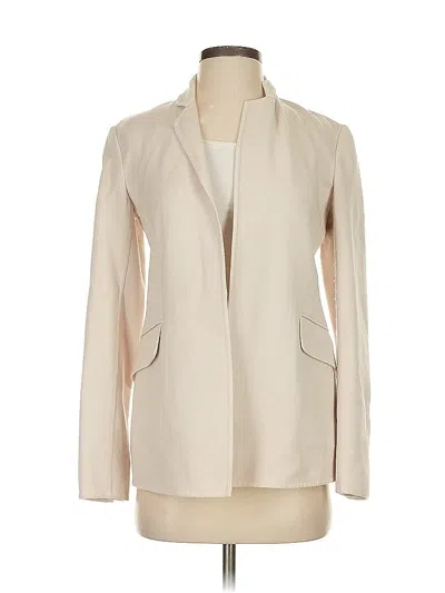 Pre-owned Theory Wool Blazer Jacket In White