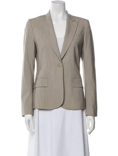 Pre-owned Theory Wool Blazer In Neutral