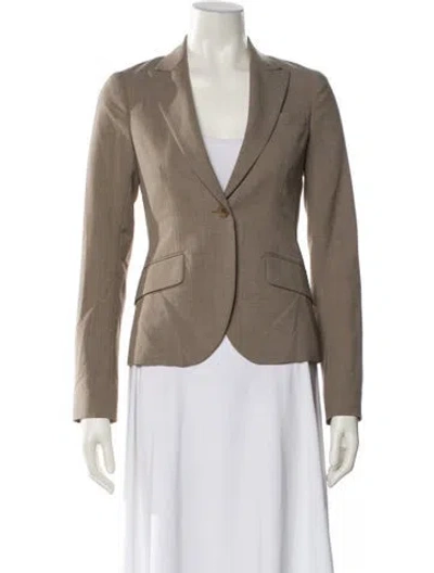 Pre-owned Theory Wool Blazer In Neutral