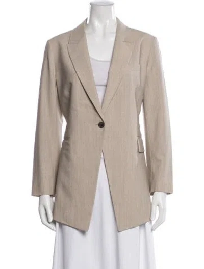 Pre-owned Theory Wool Blazer In Neutral