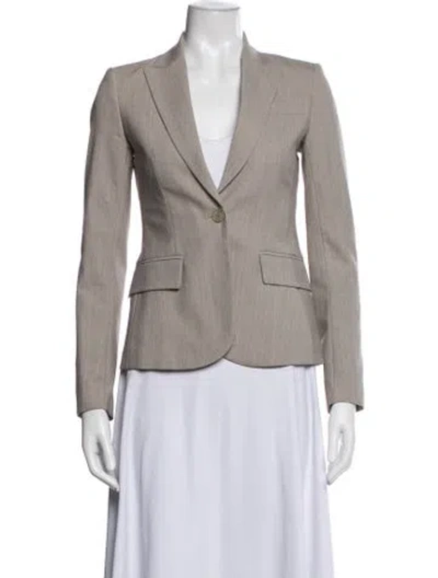 Pre-owned Theory Wool Blazer In Neutrals