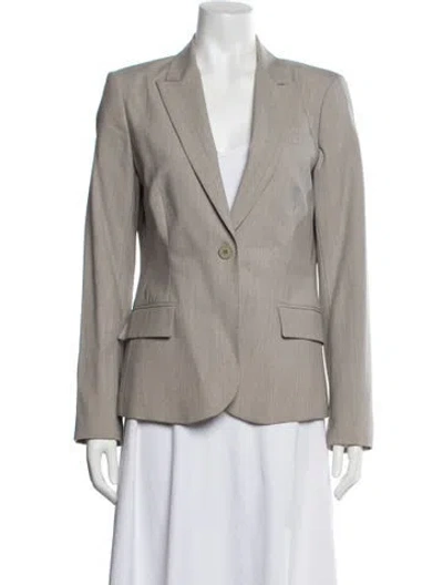 Pre-owned Theory Wool Blazer In Neutrals