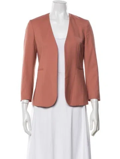 Pre-owned Theory Wool Blazer In Orange