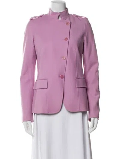 Pre-owned Theory Wool Blazer In Purple