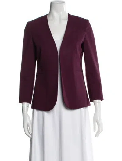Pre-owned Theory Wool Blazer In Purple