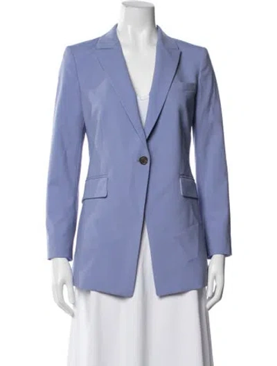 Pre-owned Theory Wool Blazer In Purple